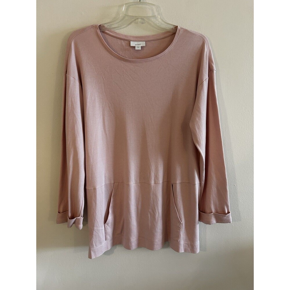 J. Jill Pure Jill 100% Cotton Casual Comfy Tunic Top Southwest Pink Size M